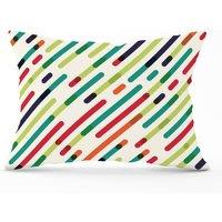 Warren Reed - Designer Coloured Diagonal Abstract Pattern Cushions in Green | Size: 33 cm x 48 cm