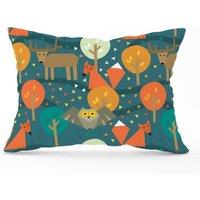 Warren Reed - Designer Wild Nightlife Cushions in Green | Size: 33 cm x 48 cm