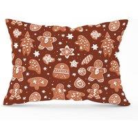 Warren Reed - Designer Gingerbread Cookies Cushions in Brown | Size: 33 cm x 48 cm