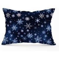 Warren Reed - Designer Dreamy & Magical Snowflake Cushions in Blue | Size: 33 cm x 48 cm