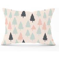 Warren Reed - Designer Christmas Tree Silhouette Pattern Cushions in Green | Size: 33 cm x 48 cm
