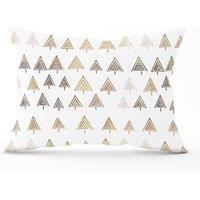 Warren Reed - Designer Geometric Christmas Tree Pattern Cushions in White | Size: 33 cm x 48 cm