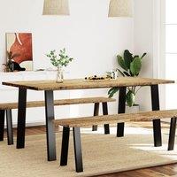 Dining Table 150x90x75 cm Solid Wood Acacia