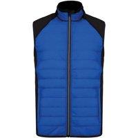 Proact Men's Dual Fabric Padded Sports Body Warmer in Bright Blue | Size: Large