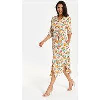 Liquorish Women's Fruit Print Button Through Shirt Dress | Size: 10
