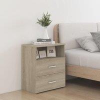 Berkfield Home Bed Cabinets 2 pcs Sonoma Oak 50x32x60 cm in Brown | Size: 50 x 32 x 60 cm