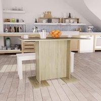 Berkfield Home Dining Table Sonoma Oak 110x60x75 cm Engineered Wood in Brown | Size: 110 x 60 x 75 cm