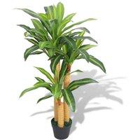 Berkfield Home Artificial Dracaena Plant with Pot 100 cm Green