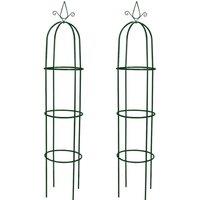 Berkfield Home Garden Arch Tower 2 pcs in Green