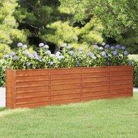Berkfield Home Garden Raised Bed Rusty 320x40x77 cm Corten Steel in Brown | Size: 320 x 40 x 77 cm