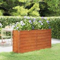 Berkfield Home Garden Raised Bed Rusty 160x40x77 cm Corten Steel in Brown | Size: 160 x 40 x 77 cm