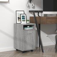 Berkfield Home Side Cabinet with Wheels Grey Sonoma 33x38x60 cm Engineered Wood | Size: 33 x 38 x 60 cm