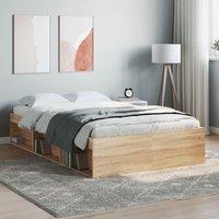 Berkfield Home Bed Frame Sonoma Oak 120x200 cm in Brown