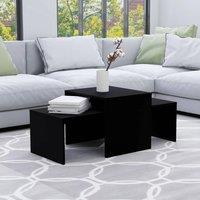 Berkfield Home Coffee Table Set Black 100x48x40 cm Engineered Wood | Size: 100 x 48 x 40 cm
