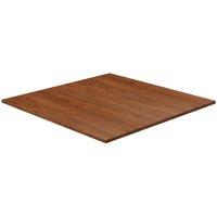 Berkfield Home Square Table Top Dark Brown 80x80x1.5cm Treated Solid Wood Oak | Size: 80x80x1.5 cm