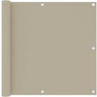 Balcony Screen Beige 90x500 cm Oxford Fabric