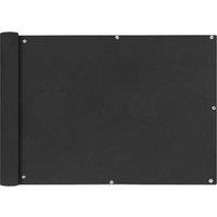 Berkfield Home Balcony Screen Oxford Fabric 75x600 cm Anthracite in Black