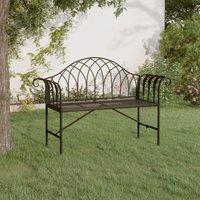 Berkfield Home 2-Seater Garden Bench 128 cm Black Steel