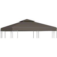 Berkfield Home 2-Tier Gazebo Top Cover 310 g/m 3x3 m Taupe in Beige