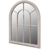 Berkfield Home Rustic Arch Garden Mirror 69x89 cm for Indoor & Outdoor Use in White