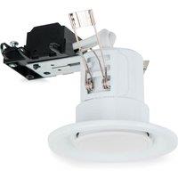 ValueLights Downlight Fire Rated Ceiling Light Fitting 20 Pack With Cool White Bulbs