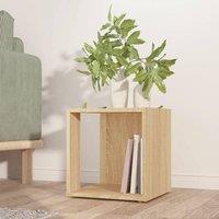 Berkfield Home Side Table Sonoma Oak 33x33x34.5 cm Engineered Wood in Brown