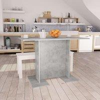 Berkfield Home Dining Table Concrete Grey 110x60x75 cm Engineered Wood | Size: 110 x 60 x 75 cm