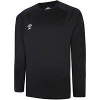 Umbro Men's Knitted Raglan Rugby Drill Top in Black | Size: 3XL