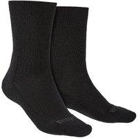 Bridgedale Men's Hiking Lightweight Merino Wool Performance Boot Socks in Black | Size: 6-8