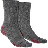 Bridgedale Men's Hiking Lightweight Merino Wool Performance Boot Socks in Grey | Size: 12-14
