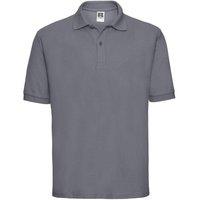 Russell Men's Polycotton Pique Polo Shirt in Mid Grey | Size: Medium