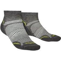Bridgedale Men's Hiking Ultralight T2 Coolmax Performance Low Cut Socks in Grey | Size: 12-14
