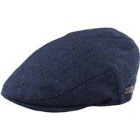 TruClothing Men's Flat Cap Wool Herringbone Tweed Vintage Classic 1920s Peaky Blinders in Navy | Size: XL