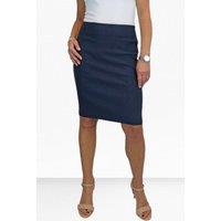 Paulo Due Women's Stretch Bodycon Pencil Skirt 22 in Navy | Size: 18
