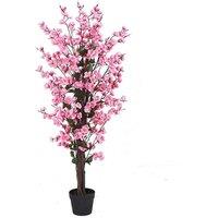 Leaf 120cm Artificial Pink Blossom Tree