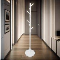 Pirlo Plush Wooden Adjustable Coat Stand With 8 Hooks in White