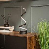 ValueLights Infinity Matte Black Single Twist Integrated LED Table Lamp