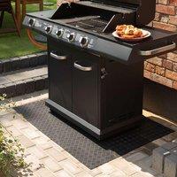 Nicoman BBQ Floor Protection Mat - 120cm x 80cm in Black | Size: 120 cm x 80 cm