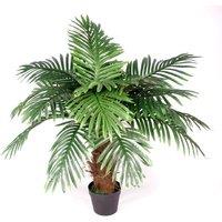 Leaf Artificial Palm Tree Artificial Princess Palm Tree 100cm Brown Trunk in Green
