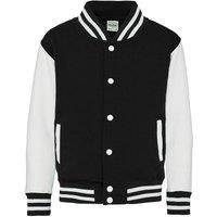 AWDis Varsity Jacket in Jet Black | Size: 3-4 Years