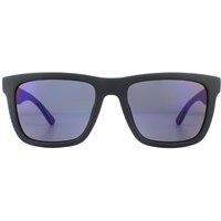 Lacoste Men's Rectangle Matte Blue Navy Blue Sunglasses