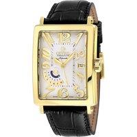 Avenue of America's IPYG Case, Silver/Gold Dial, Genuine Italian Handmade Leather Strap