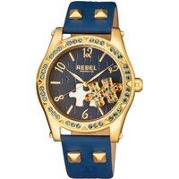 Rebel Women's Gravesend Navy Dial Leather Watch