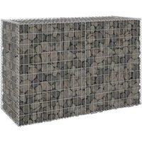 Berkfield Home Gabion Wall with Covers Galvanised Steel 150x60x100 cm in Silver | Size: 150 x 60 x 100 cm