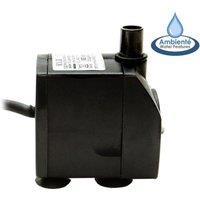 Primrose Mains Powered Water Feature Pump 750LPH in Black
