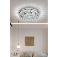 Double Tier Round Crystal with Balls Ceiling Light