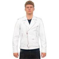 Infinity Leather Men's Cow-Hide Brando Jacket -Venice in White | Size: XS