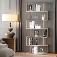 Pirlo Plush 6 Tier Display Stand Room Divider Natural Brown