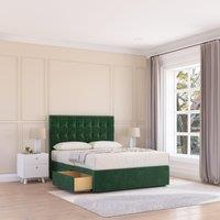 Alabama Plush Velvet Memory Foam Bed Set With 2 Drawers, Mattress & Headboard