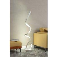 Contemporary LED Spiral Floor Lamp in White Light for Living Room